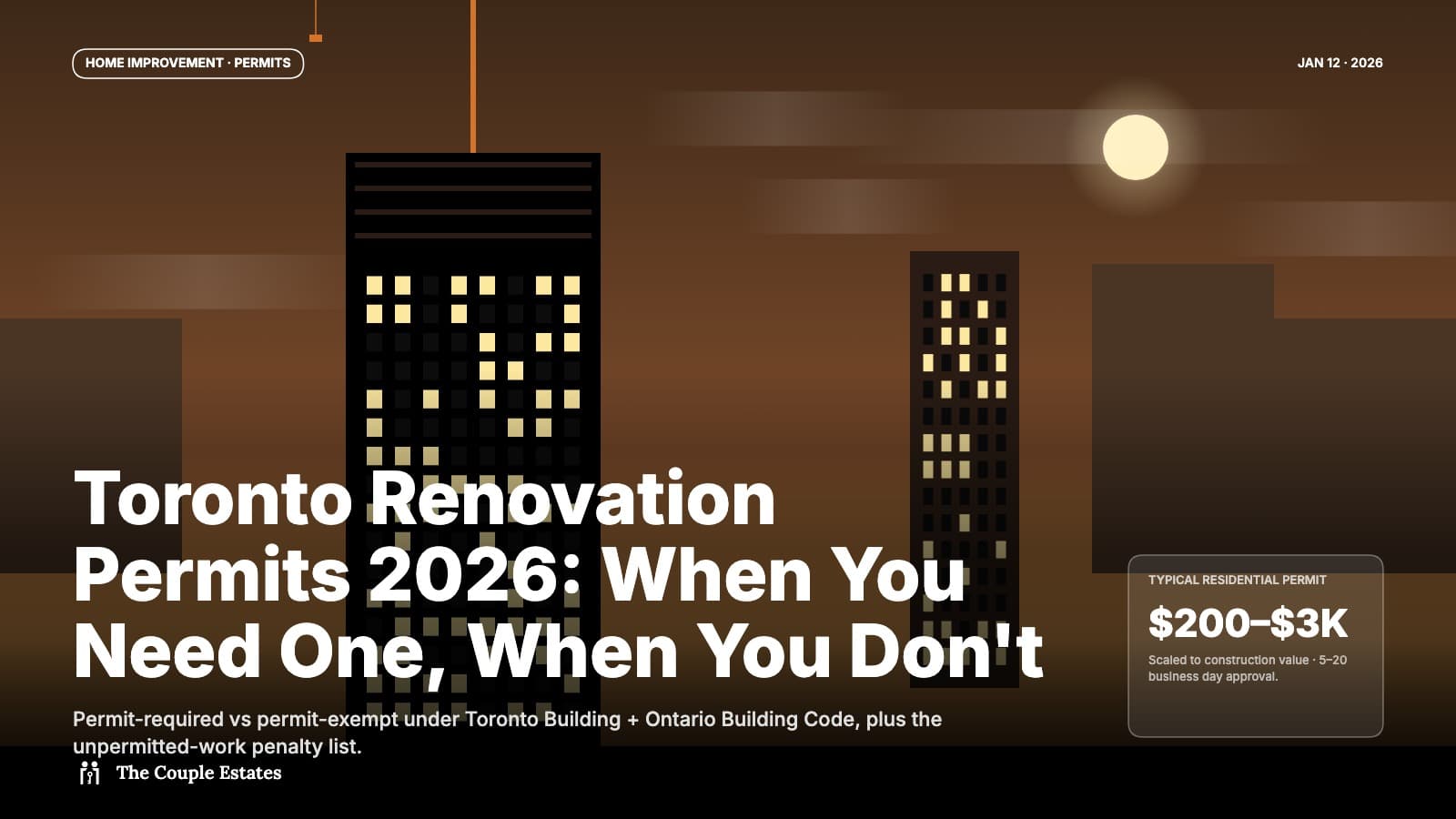 Toronto Renovation Permits 2026: When You Need One, When You Don't