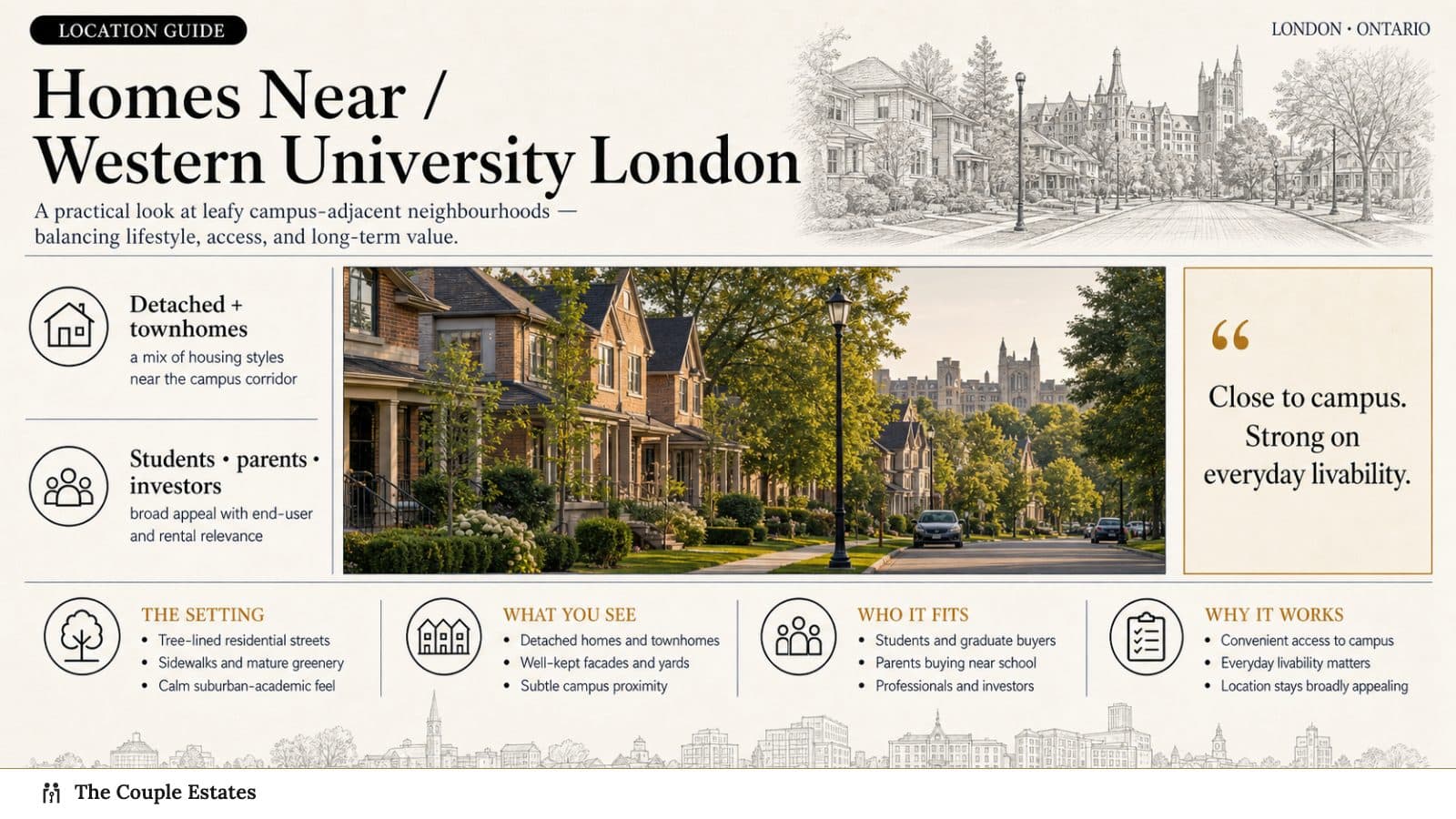 Homes near Western University in the London Ontario N6G corridor