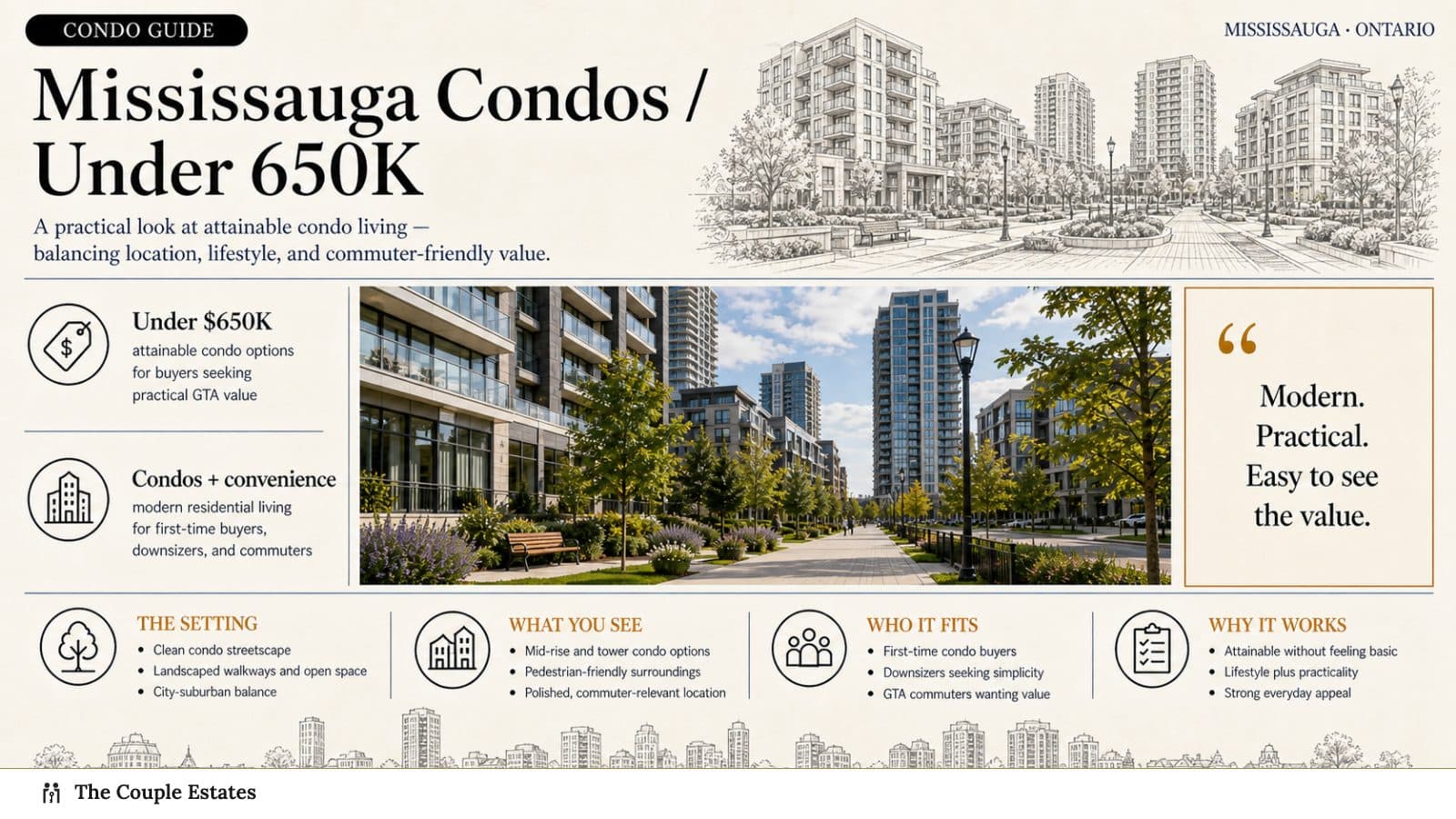 Mississauga condo skyline — units priced under $650,000